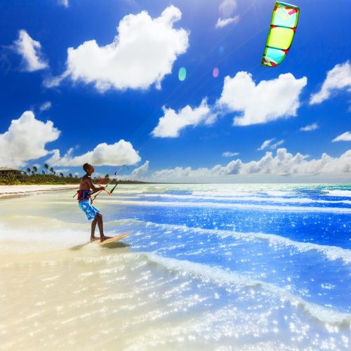 Kite surfing in Diani Beach