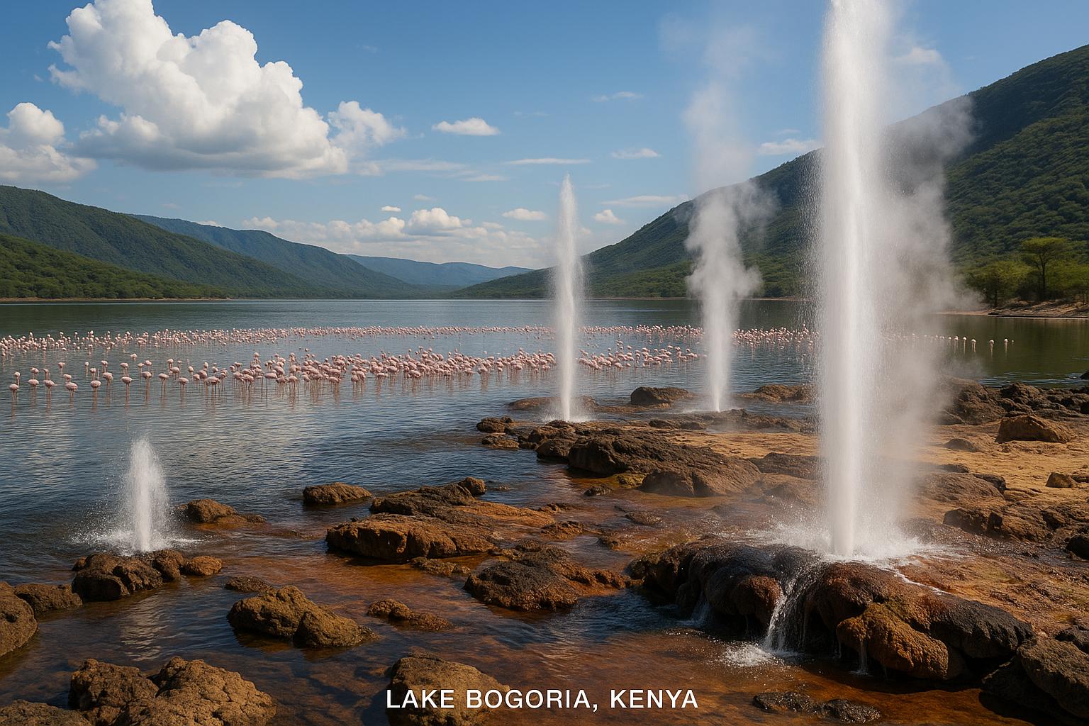 Lake Bogoria and its geysers