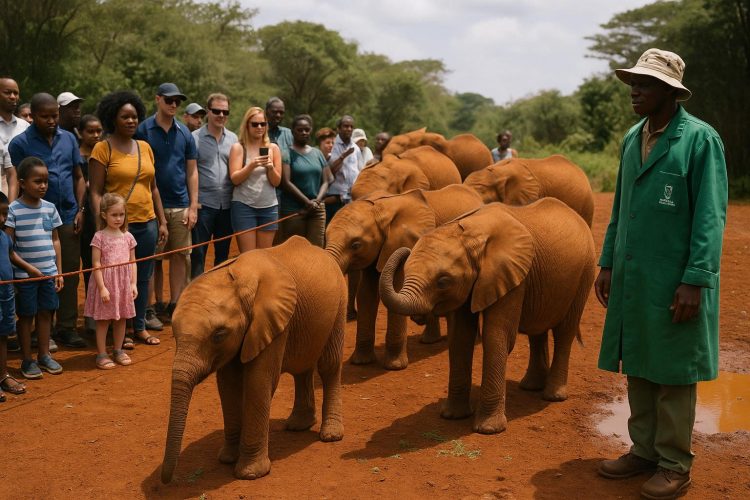 Visiting the David Sheldrick Elephant Orphanage