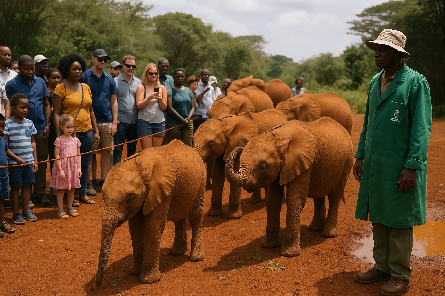 Visiting the David Sheldrick Elephant Orphanage