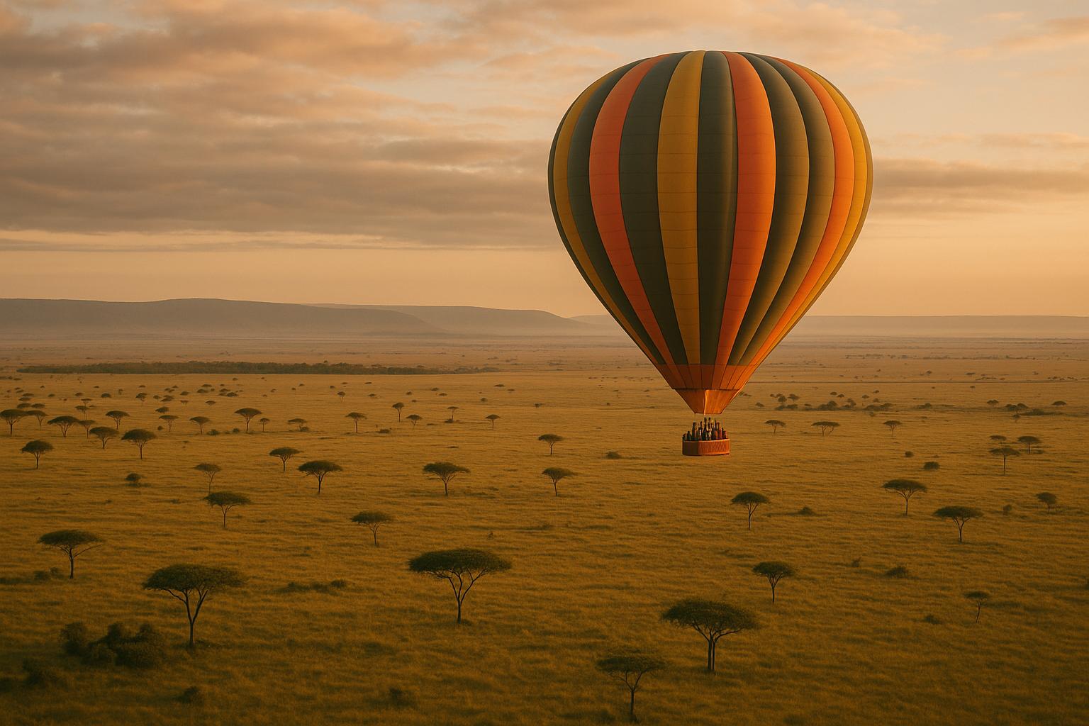 Hot air balloon rides over the Maasai Mara