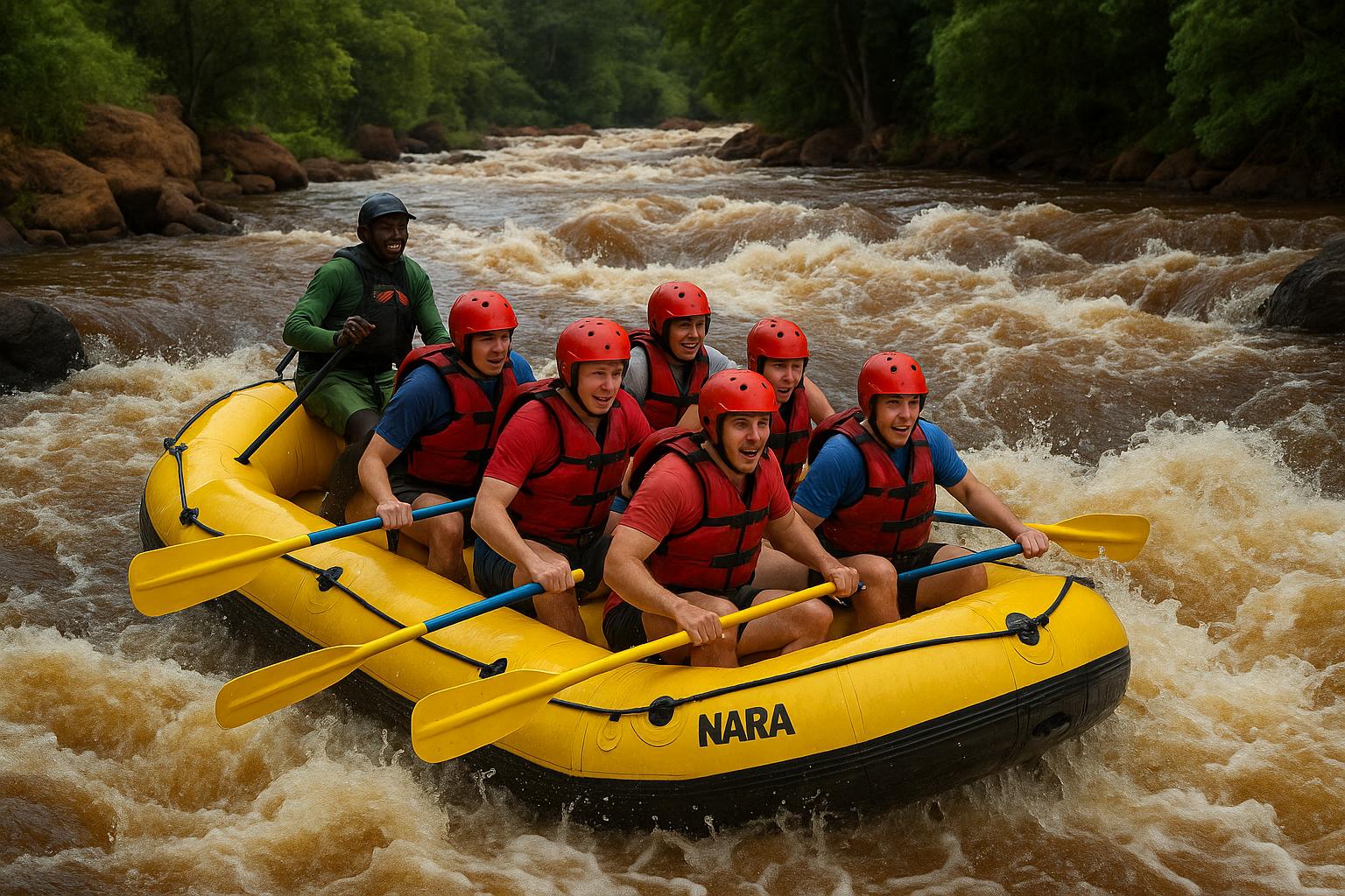 White-water rafting on the Tana River