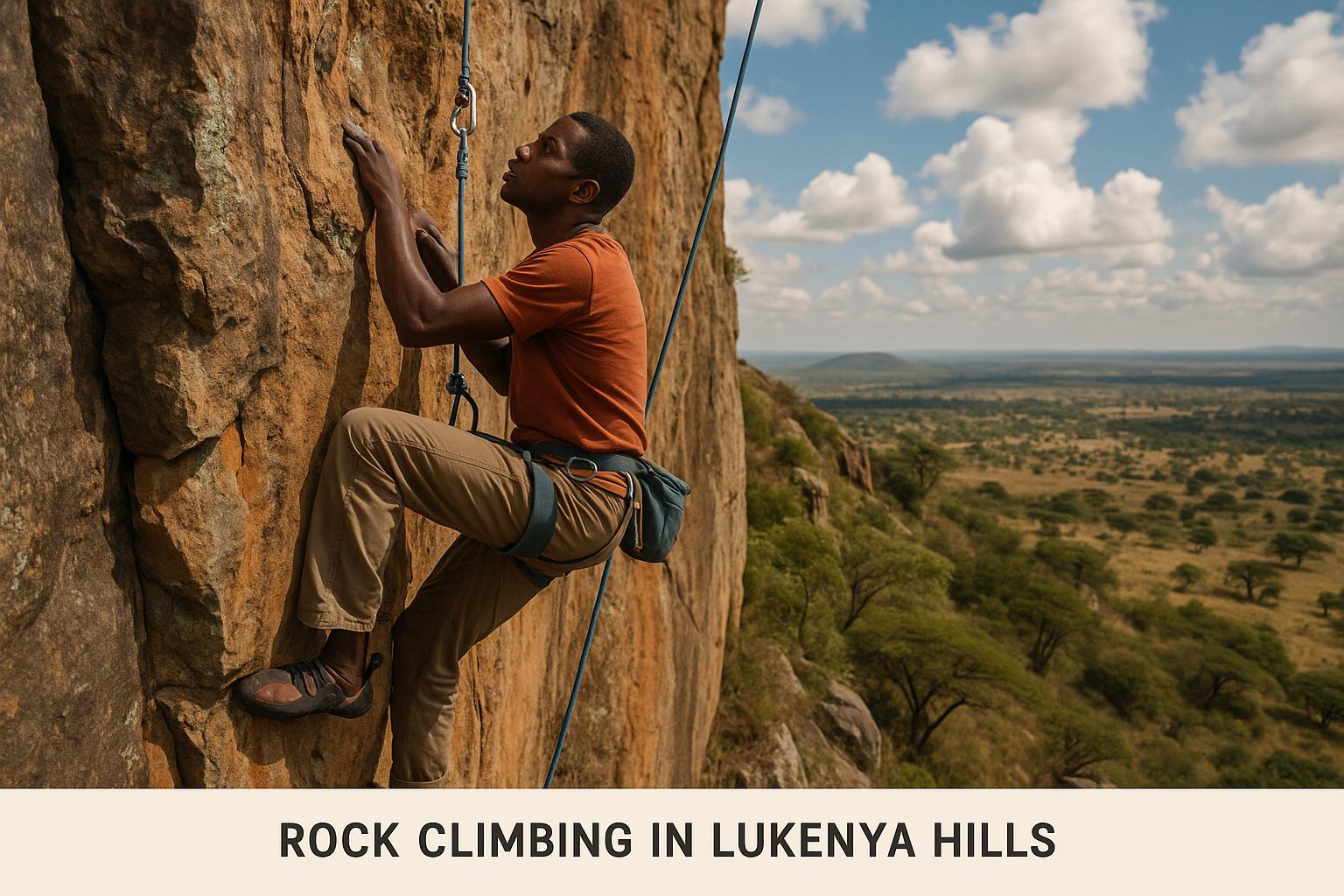 Rock climbing in Lukenya Hills